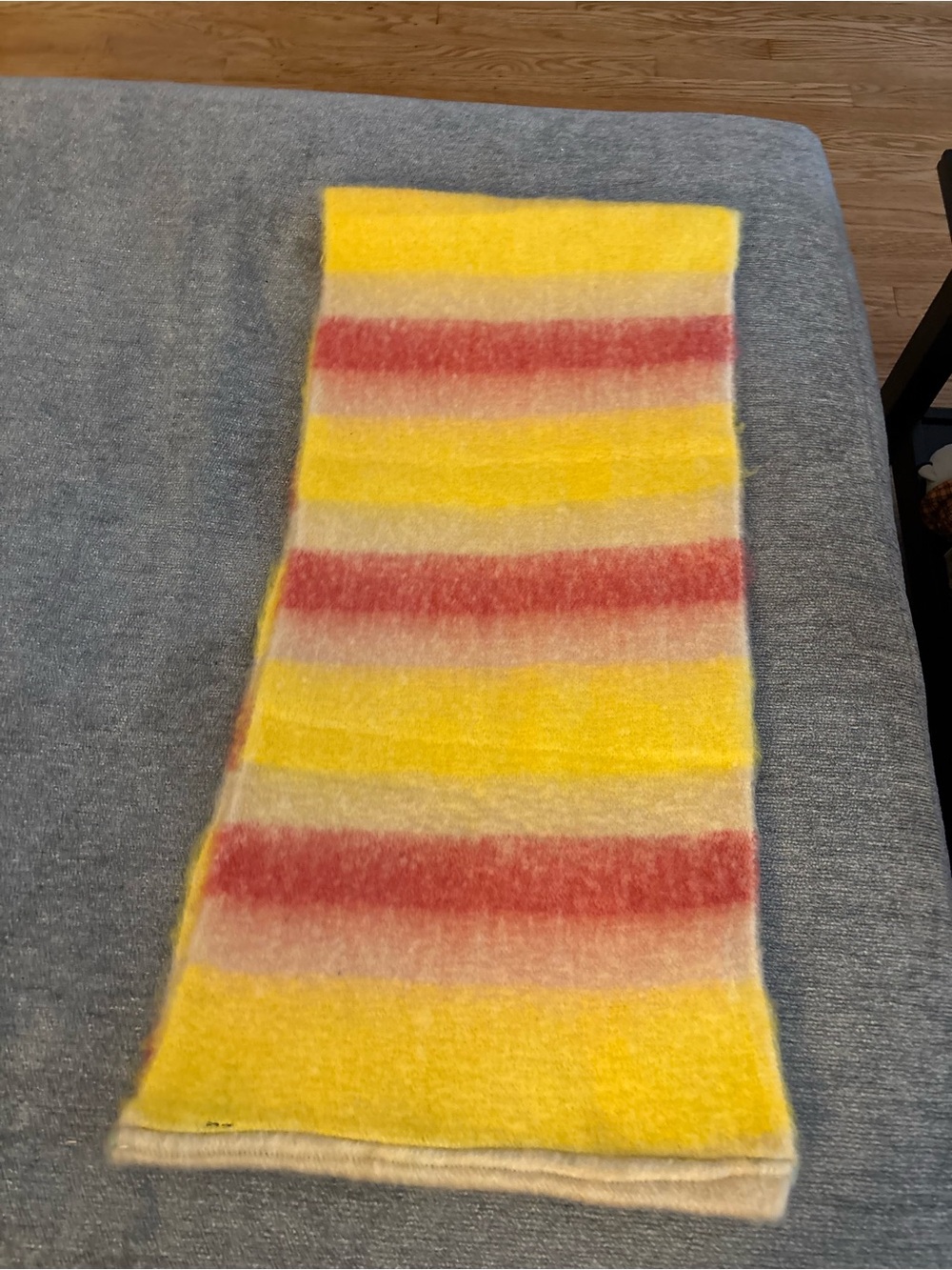 Yellow and Pink Striped Infinity Scarf - Soft Accent